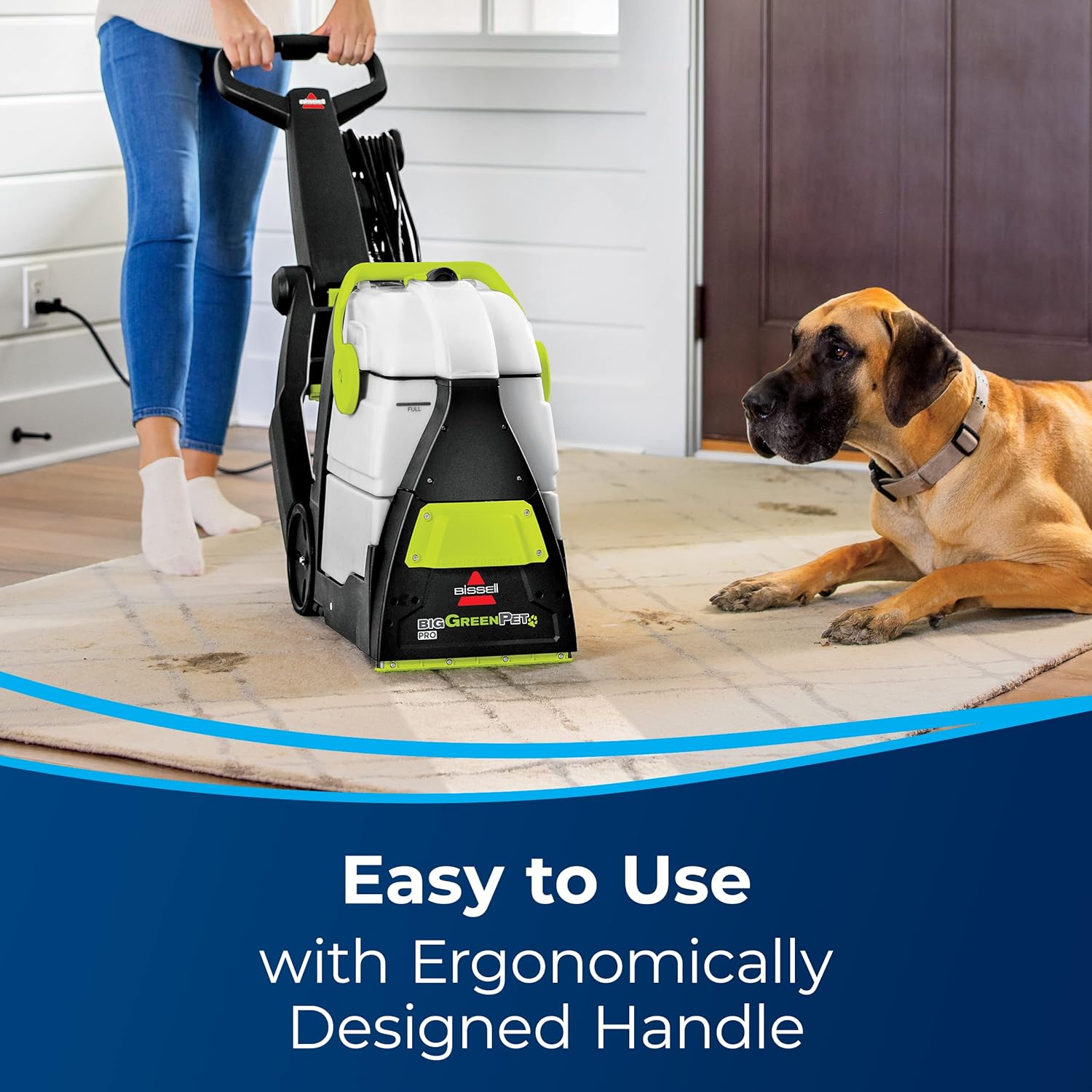 Bissell® Big Green® PET PRO Carpet Cleaner with 8 Row XL DirtLifter PowerBrush, 9-inch Long Reach Hose, 2 Upholstery Tools, Includes Pet Pro Oxy Urine Eliminator Formula