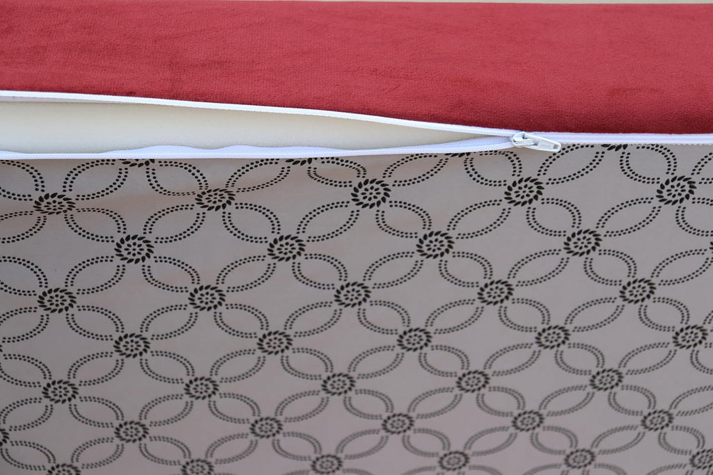 Custom Bench Cushion 72Inch,Indoor Outdoor Patio Furniture Cushions,Non-Slip Bench Pads,Chair Cushion Sofa Pads for Piano Window Entryway Dining Seat,Optional Piping,Removable,Rust Red 24' X 72'X 2'