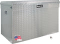 Buyers Products 1712120 Aluminum Diamond Tread All Purpose Chest Tool Box, 30 x 30 x 49 Inch, Made in the USA, Jumbo Toolbox For Work Site Storage & Organization, Durable Contractor Job Box