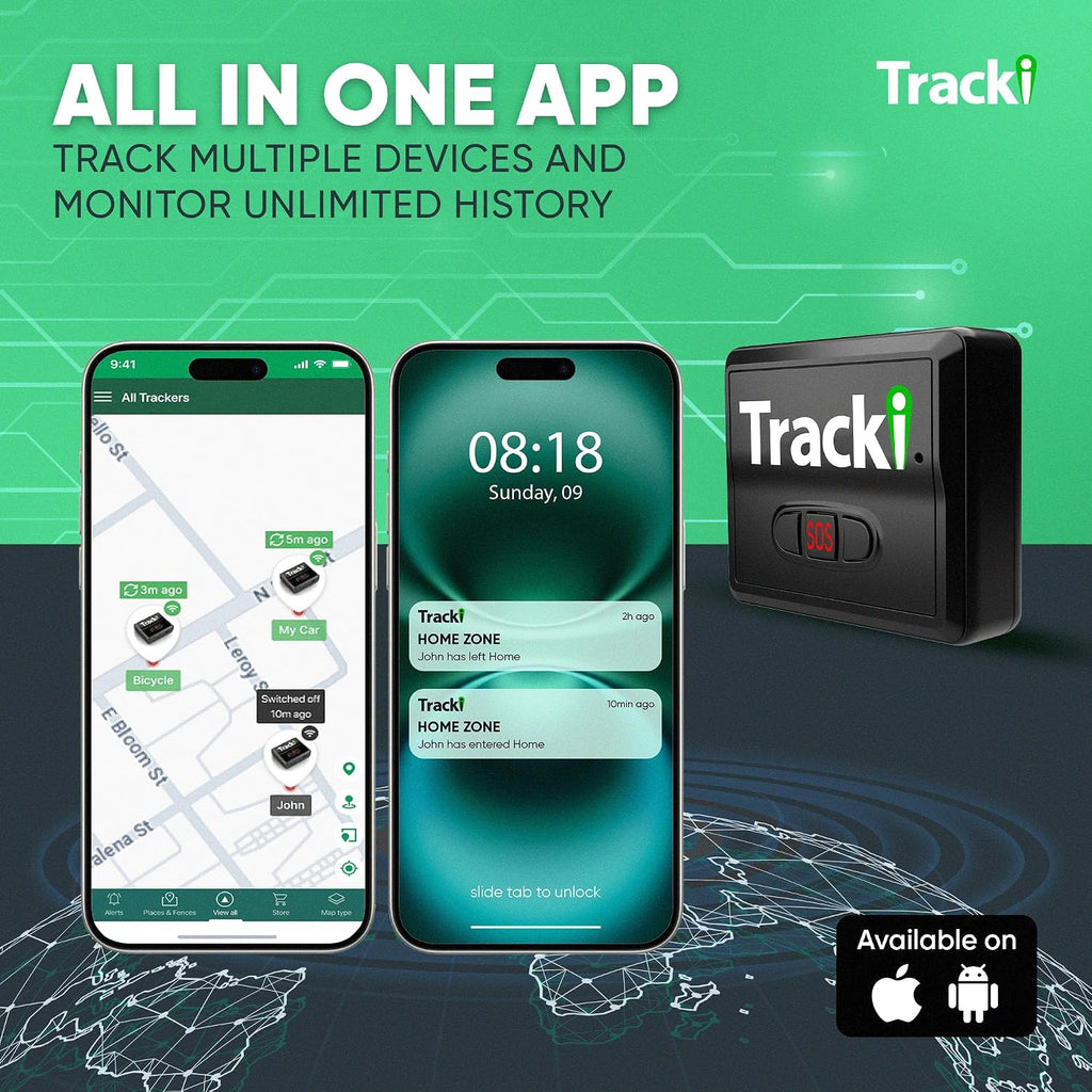 Tracki Mini GPS Tracker, Subscription Required, Cancel Anytime – Universal Compact 4G LTE Tracker for Vehicles (Tracker + 1Y Subs.)
