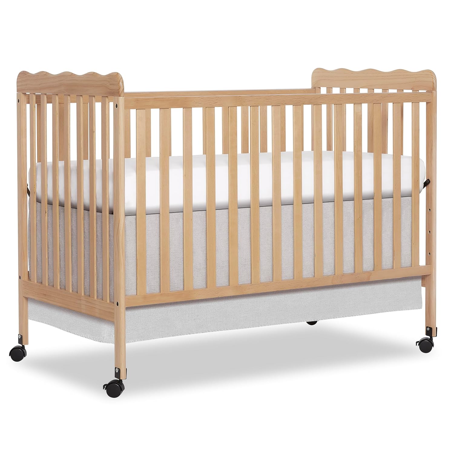 Dream On Me Carson Classic 3-in-1 Convertible Full-Size Baby Crib in Barnwood Natural, GreenGuard Gold & BSA, 4 Mattress Heights, Converts to Day & Toddler Bed, Locking Wheels, Classic Nursery Design