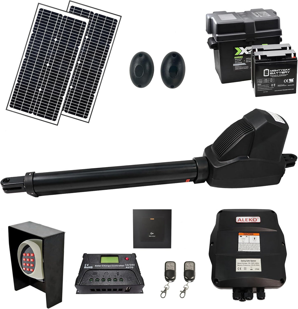 ALEKO Swing Gate Opener | Automatic Driveway AC/DC Operator for Gates up to 10 Feet Long 660 Poundsr | AS600 | (600, Basic Kit)