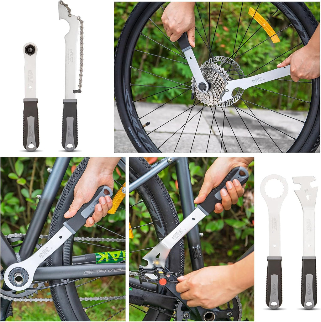 Super B Bicycle Tool Set - Bike Repair Kit with Carry Case - Bike Maintenance Tools for Road Bikes and Mountain Bikes, Repairing Tyres, Brakes, Chains, Pedal, Crank Puller