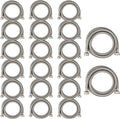 20 Pack Foskan 5FT Stainless Steel Braided Washing Machine Hose,Burst Proof PVC Core for Hot and Cold Water Supply Lines (5FT)