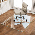 VOOBANG 32'x54' Tempered Glass Desk Chair Mat for Carpet, Glass Office Chair Mat - 5mm Thickness, Smooth Rolling, Scratch-Resistant, Clear Protective Mat for Hardwood Floors & Carpets