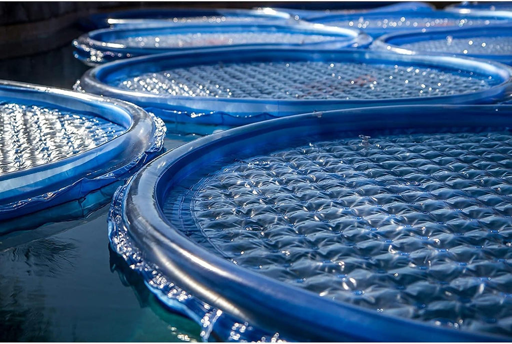 Solar Sun Rings UV Resistant Above Ground Inground Swimming Pool Hot Tub Spa Heating Accessory Circular Heater Solar Cover, Blue (3 Pack)