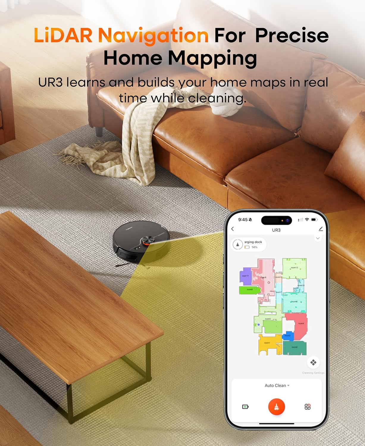 Robot Vacuum and Mop with Self-Emptying Station, 7000Pa Suction for Pet Hair on Carpets, LiDAR Navigation Creates No-Go Zones, Quiet, Works with Alexa, Ideal for Hardwood Floors & Multi-Floor Homes