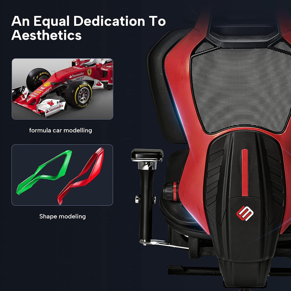 EUREKA ERGONOMIC Gaming Chairs for Adults GC05, Gamer Chair with Lumbar Support, Gaming Chair with 4D Armrests, Ergonomic Gaming Chairs with Adjustable Headrest, Red