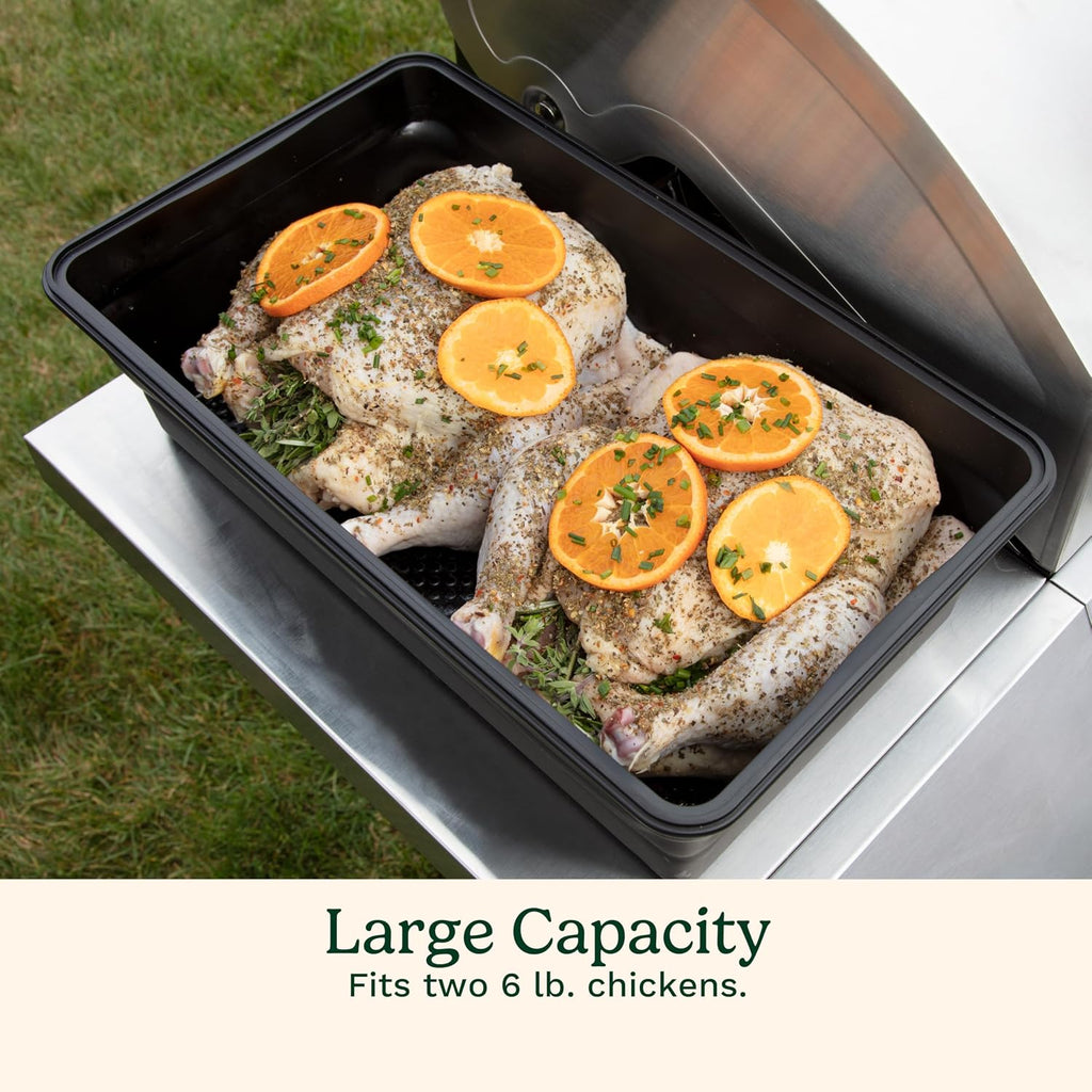 Cuisinart XL Collapsible Marinating Container, Large Capacity Grill Accessories Perfect for BBQs and Tailgates, Marinade and Brining Prep, Collapsible Silicone for Easy Storage (Pack of 4)