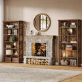 Tribesigns 6-Tier Bookshelf, 75-Inch Tall Bookcase, Large Bookshelves and Bookcases Freestanding Display Shelves, Wood Book Shelf for Living Room, Home Office, Bedroom, Brown (2Packs)