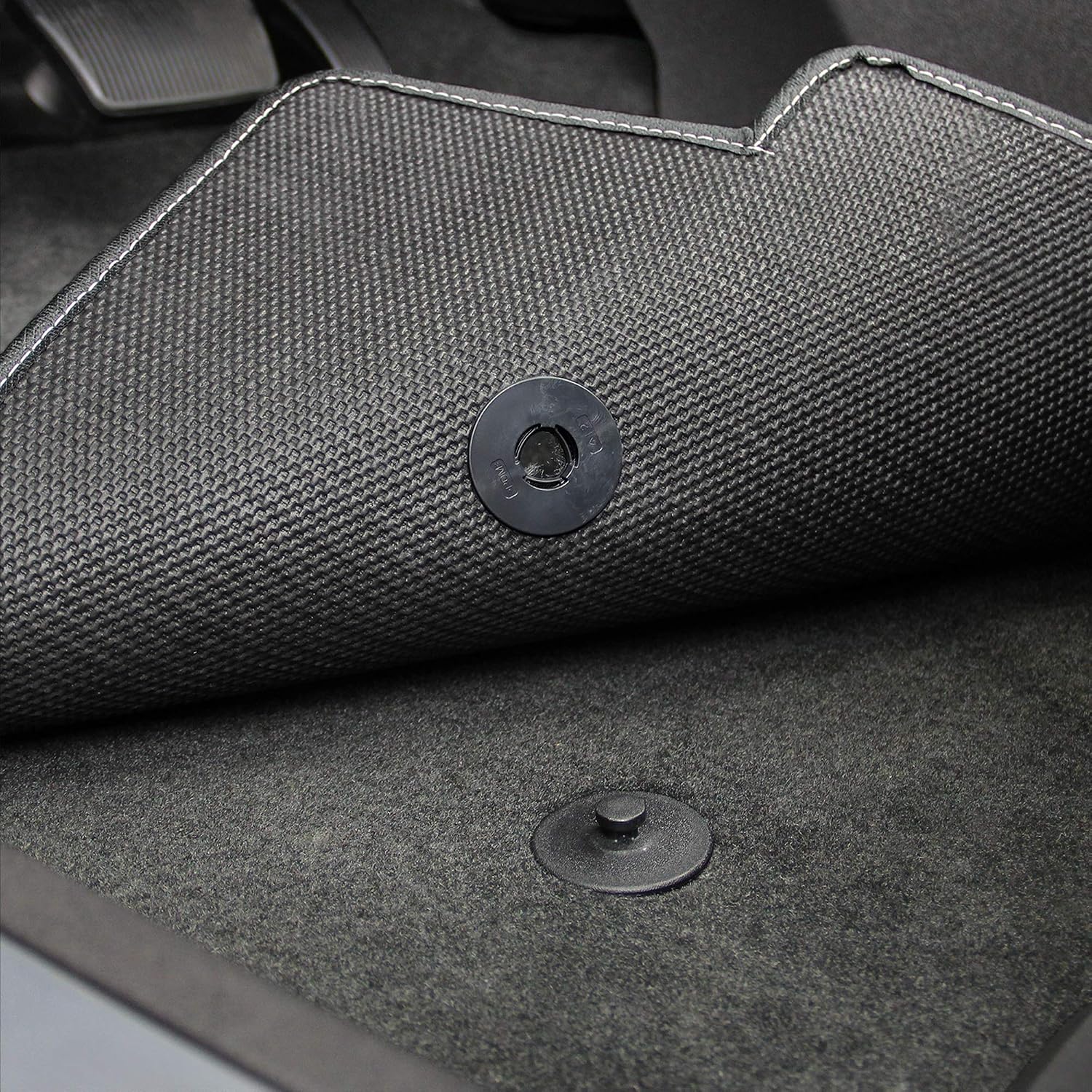 Lloyd Mats Floor Mats for Chevrolet C7 Corvette 2014-2019 | 2PC Front Mats | Charcoal | Non-Slip Backing