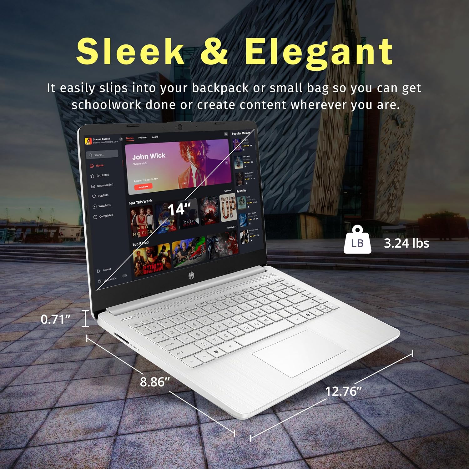 HP Stream 14' HD Laptop, Intel Processor N150, 4GB RAM, 128GB UFS, Intel Graphics, Webcam, Wi-Fi 6, Copilot, Fast Charge, Windows 11, Silver (Renewed)