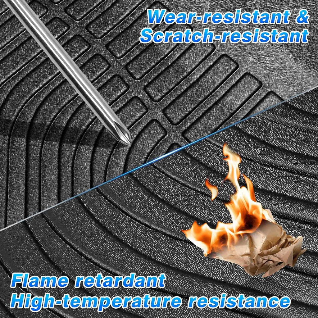 Cartist Floor Mats Compatible with Kia EV9 (Only Fit 7 Seats) 2024 2025 2026 ev9 Accessories All Weather Floor Mat Heavy Duty TPE Odorless Carpet Protection