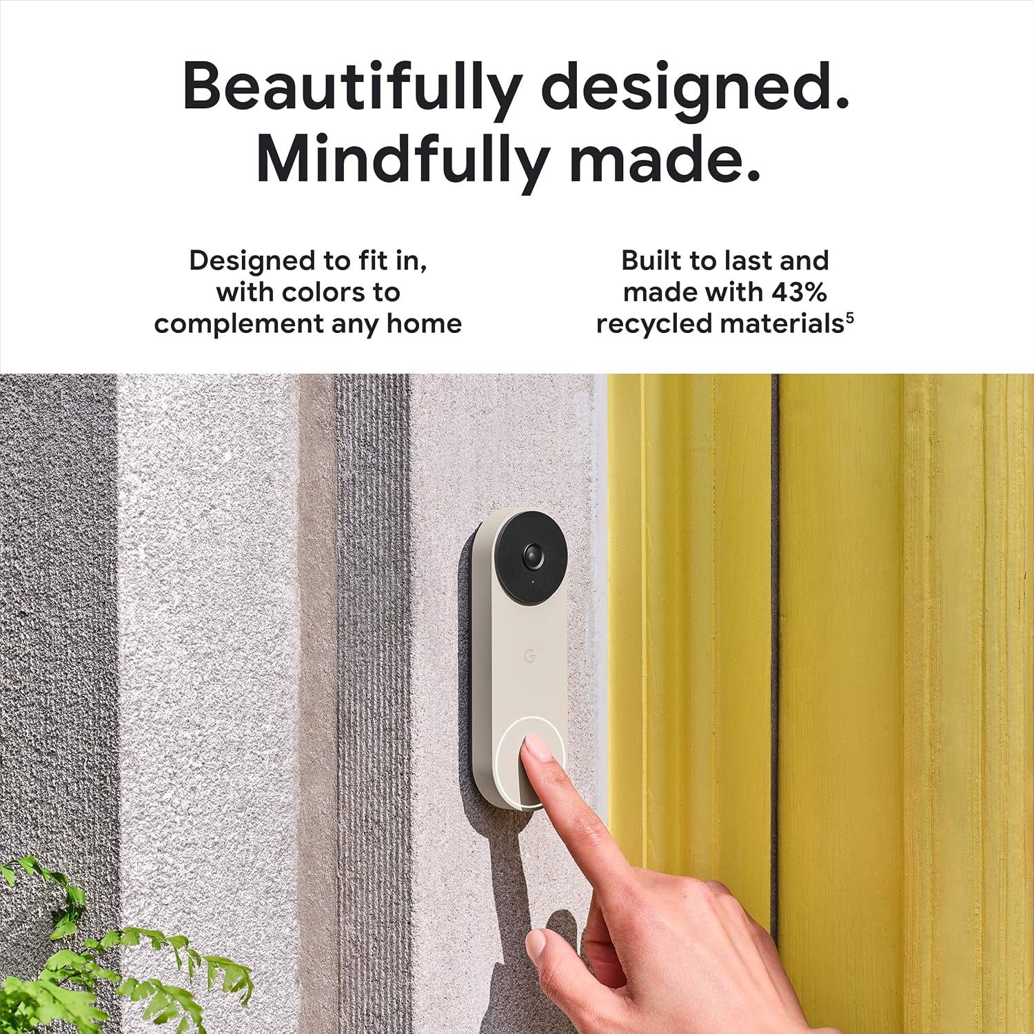 Google Nest Doorbell - (Wired, 2nd Gen) - Wired Video Doorbell Camera - Doorbell Security Camera - Ash