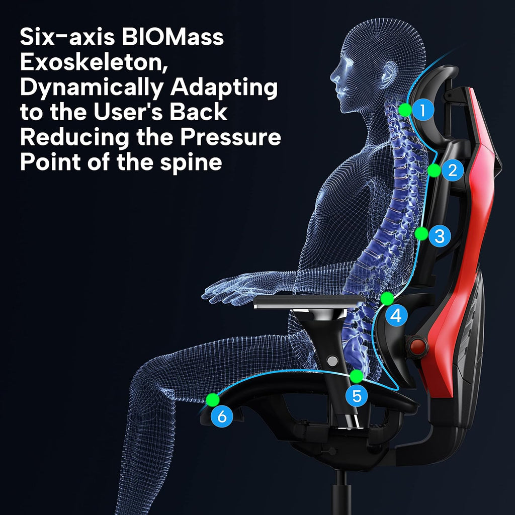 EUREKA ERGONOMIC Gaming Chairs for Adults GC05, Gamer Chair with Lumbar Support, Gaming Chair with 4D Armrests, Ergonomic Gaming Chairs with Adjustable Headrest, Red