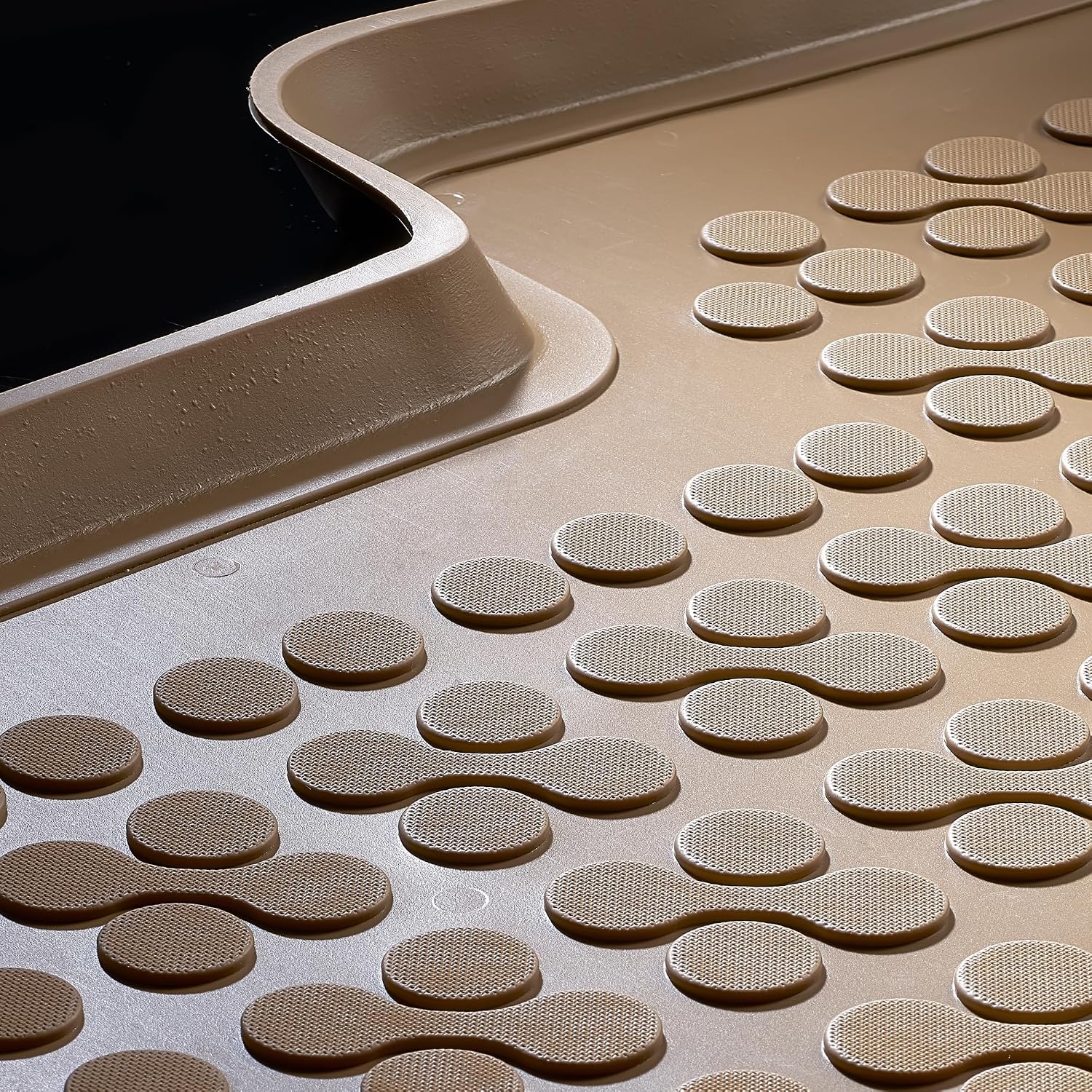 REZAW-PLAST Rubber Car Mats Compatible with 2004 2005 2006 2007 2008 2009 Lexus RX Floor Mats Tailored All Season Waterproof Custom Fit Beige
