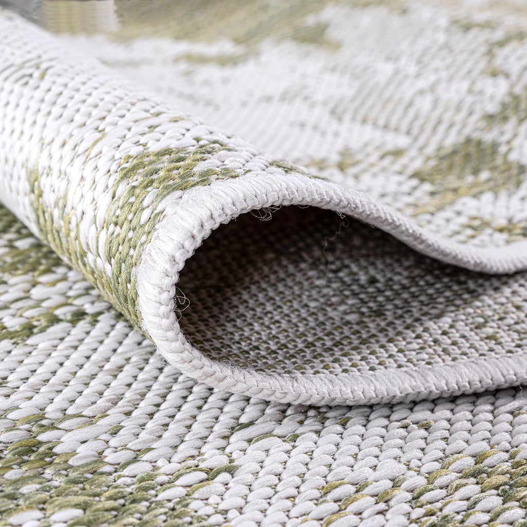 Keen Home Design Terrace Outdoor Area Rug - 10x14 Washable Indoor/Outdoor Rug for Patio, Kitchen, Balcony, Beach, Garden, Deck and Porch, Size: 10'x14'