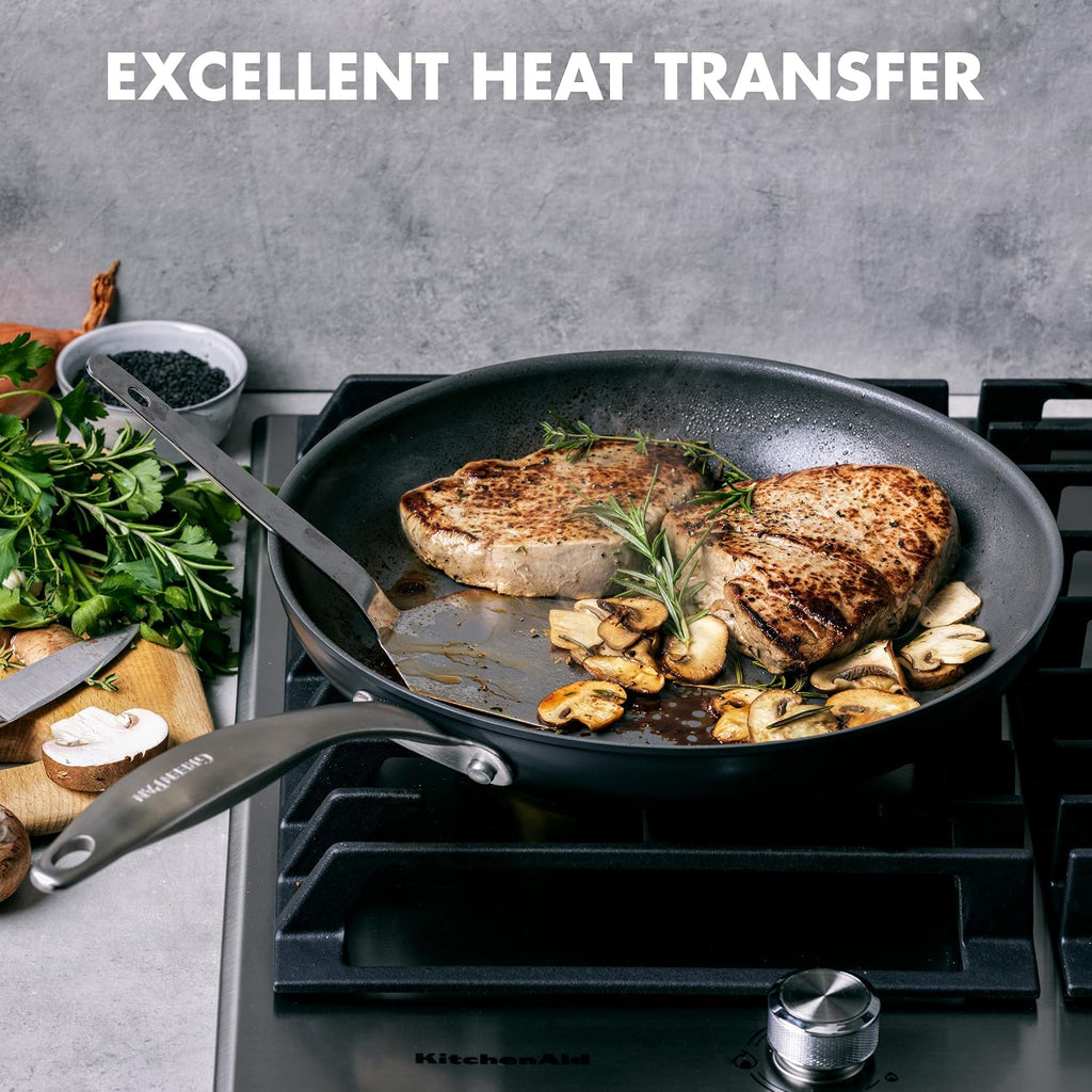 GreenPan Canterbury 10 Piece Cookware Pot and Pans Set, Hard Anodized PFAS-Free Healthy Ceramic Nonstick, Stainless Steel Handles, Versatile Cooking Essentials, Dishwasher & Oven Safe, Oxford Blue