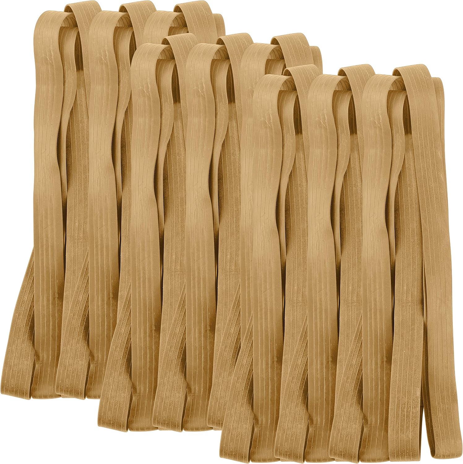 Miloo Bulk Pack Extra Large Moving Rubber Bands for Moving Blankets & Furniture - 25 Inch Beige Mover Bands - Case of 300