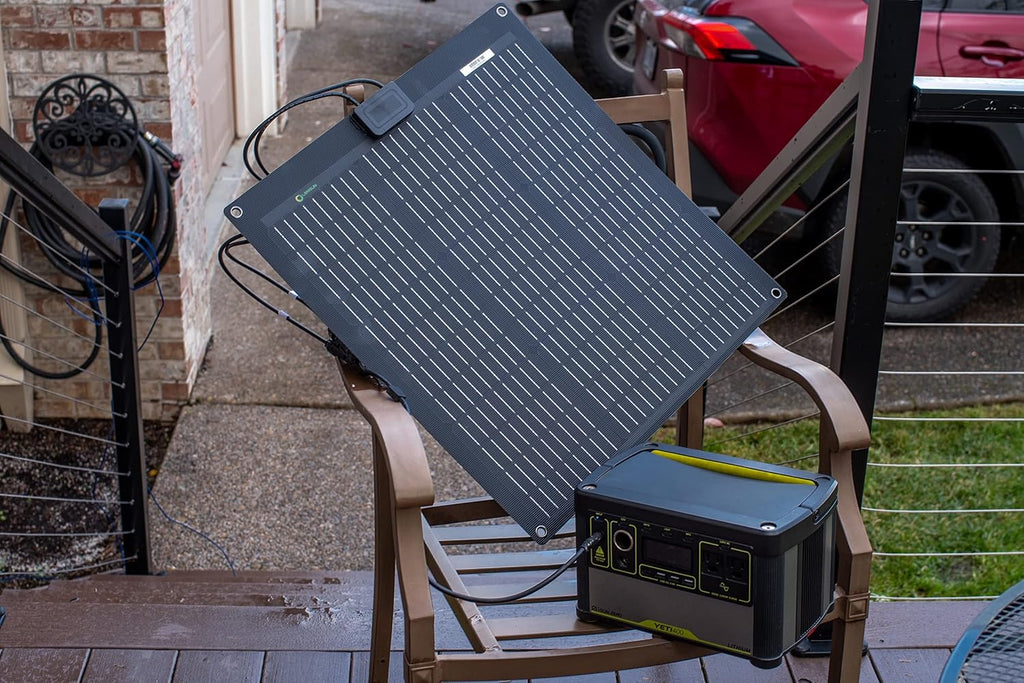 Lensunsolar 50W ETFE Flexible Solar Panel, 23x21.1inch, PERC 9BB 23.5%+ Efficiency Solar Cells, for Campers, RVs, Boats,Tent