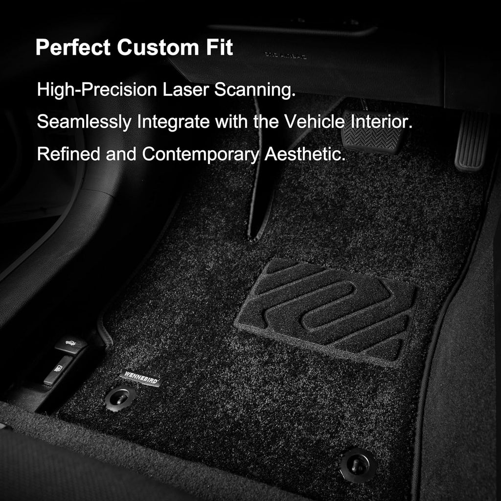 WENNEBIRD Superior Carpet Front Row Floor Mat for 2019-2026 Mercedes-Benz Sprinter (Without Center Heat Vent), 0.6-Inch Ultra-Thick, Noise-Reducing, All-Weather Waterproof Anti-Slip – 1-Pc