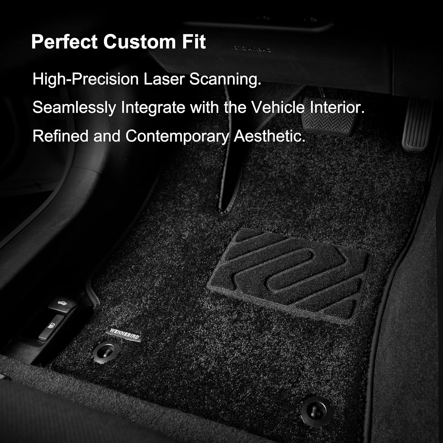 WENNEBIRD Superior Carpet Floor Mats for 2014-2019 Toyota Highlander 5 Seats, 0.5-Inch Ultra-Thick, Noise-Reducing, All-Weather Waterproof Anti-Slip – 3-Pc Set