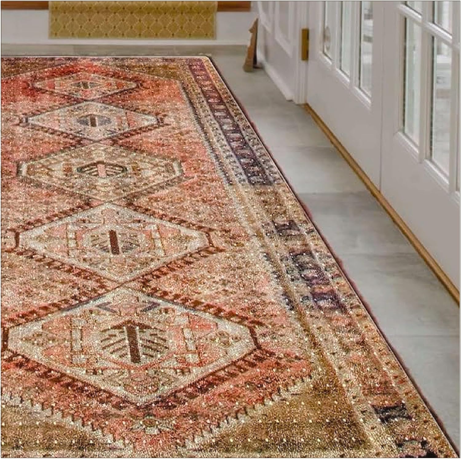 Clear Carpet Runner, USA Made, Safe, 27 x 120 Inch, 2mm Thick Cleated Vinyl, Clear Vinyl Floor Runner for Event Space Floor, Plastic Carpet Protector for Under Furniture