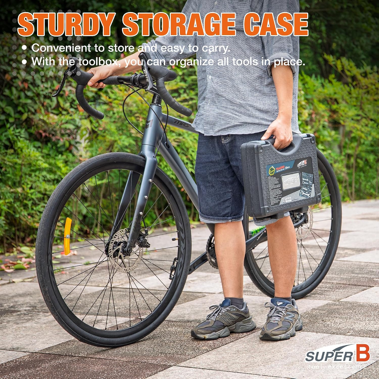 Super B Bicycle Tool Set - Bike Repair Kit with Carry Case - Bike Maintenance Tools for Road Bikes and Mountain Bikes, Repairing Tyres, Brakes, Chains, Pedal, Crank Puller