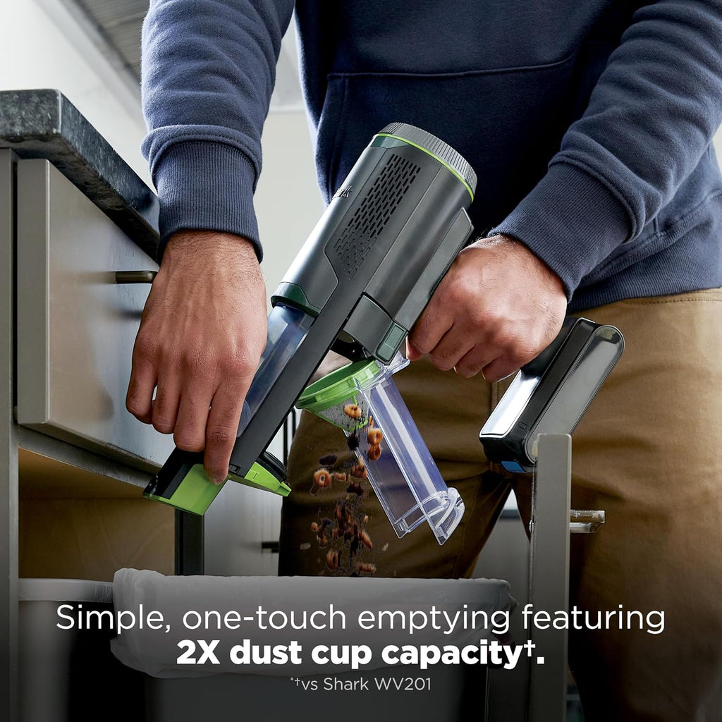 Shark PowerBoost Cordless 2-in-1 Car/Home Handheld PowerVac, Powerful Suction, 40 Minute Runtime, Portable, 3 Cleaning Modes, LED Screen, Furfins Tool, Duster Crevice Tool, Charcoal, BH102