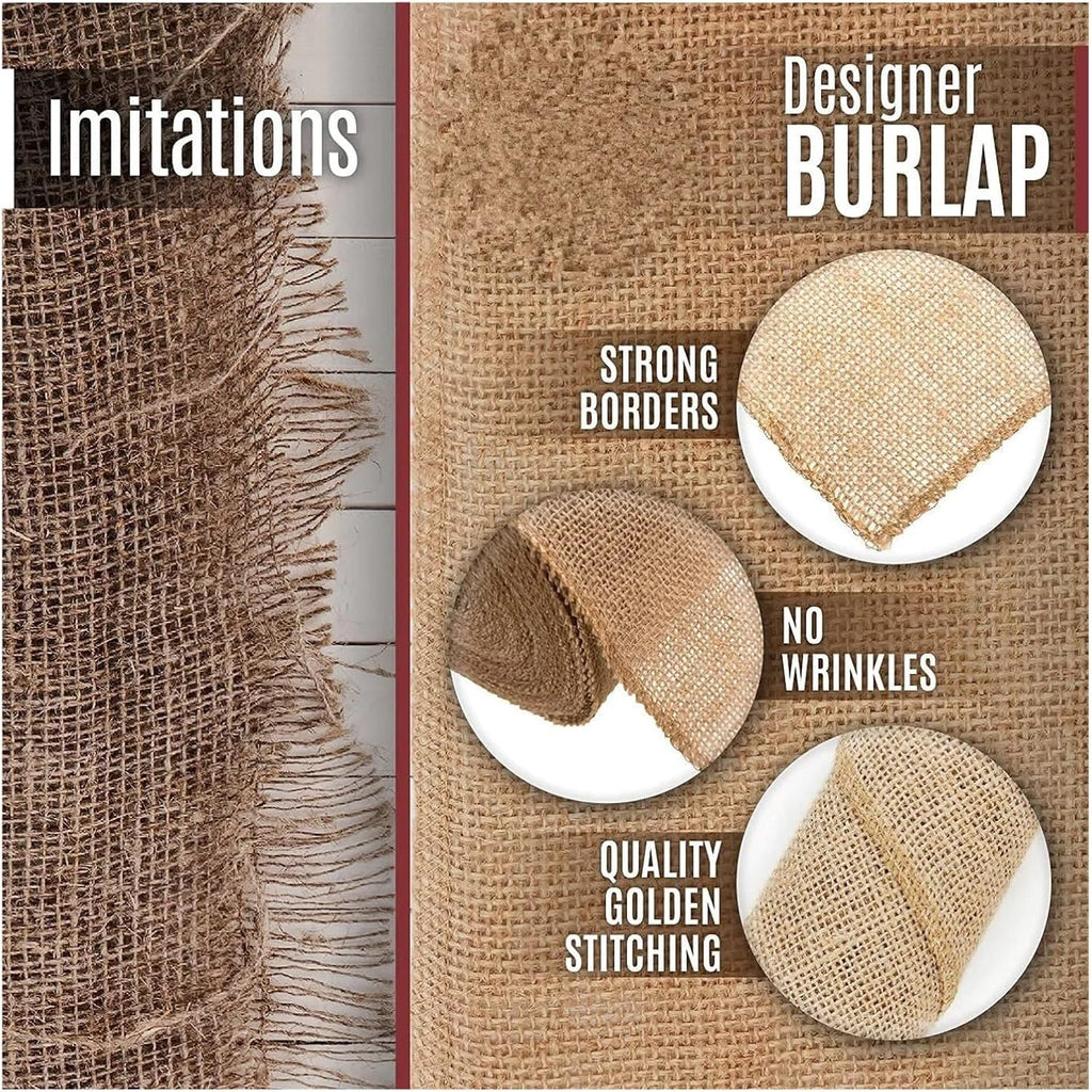 Hessian Fabric， 20M Natural Jute Burlap Fabric Jute 3-30CM Roll Hessian Ribbon Roll Burlap Table Runner Wedding Party Supplies Spring Decoration(Width 30cm)