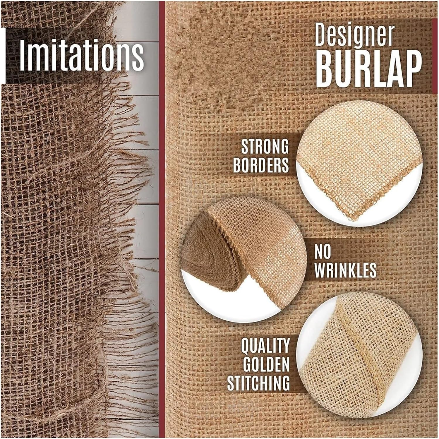Hessian Fabric， 20M Natural Jute Burlap Fabric Jute 3-30CM Roll Hessian Ribbon Roll Burlap Table Runner Wedding Party Supplies Spring Decoration(Width 30cm)