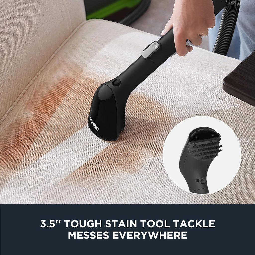 EUREKA Portable Carpet and Upholstery Cleaner, Spot Cleaner for Pets, Stain Remover for Carpet, Area Rugs, Upholstery, Coaches and Car, 50.7oz Large Water Tank, NEY101GR with Cleaning Formula, Green