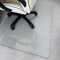Marvelux Tempered Glass Office Chair Mat for Carpet & Hardwood Floors Clear Carpeted & Hard Floor Protector, Executive Thick Chair Mat for High & All Pile Carpets & Hard Wood with No Slip Pads 36'x40'