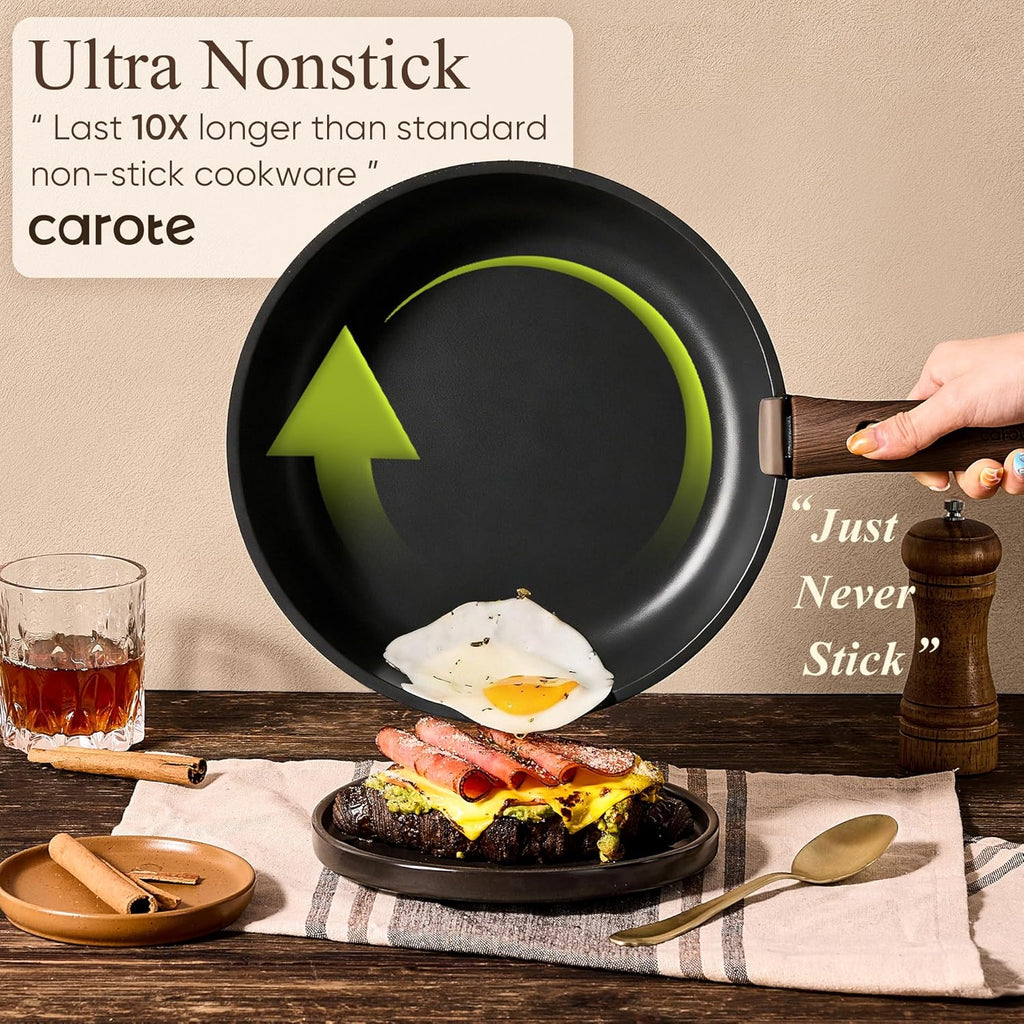 CAROTE 31pcs Nonstick Pots and Pans Set with Baking Pans Set, Cookware Sets with Detachable Handle, Kitchen Cooking Set - Camping Cookware, Dishwasher & Oven Safe, Induction Compatible