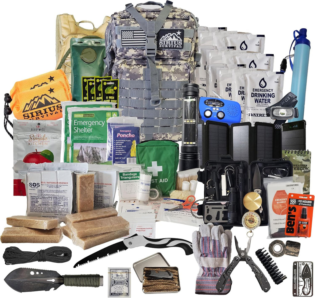 Bug Out Bag - Premium Bugout Backpack Pre-Packed Survival Kit - Ultimate 72 Hour Backpack Survival Kit - Comprehensive Survival Items - Go Bag Emergency