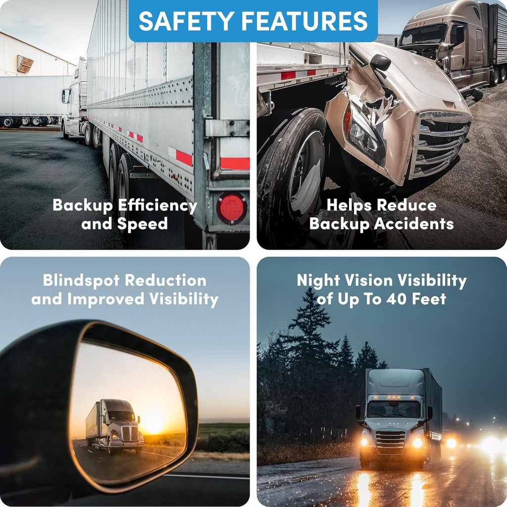 Falcon Eye 2nd Gen Wireless Backup Camera System - 200-300ft Range, 7-inch LCD Monitor & HD Night Vision Camera - Expandable Up to 4 Cams for Trucks, RVs & Fleets