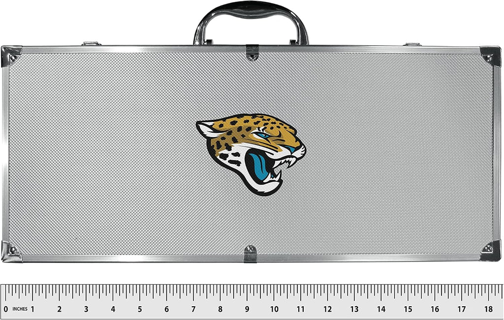 NFL Siskiyou Sports Fan Shop Jacksonville Jaguars Steel Tailgater BBQ Set w/Case 8 piece Gray