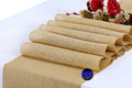 MDS 100 Pack Wedding Natural Burlap Table Runners 12 x 72 Inch Rustic Farmhouse Jute Country Vintage Runner for Wedding and Home Decor, Table Decorations, Party, BBQ's & Outdoor Tables- Natural