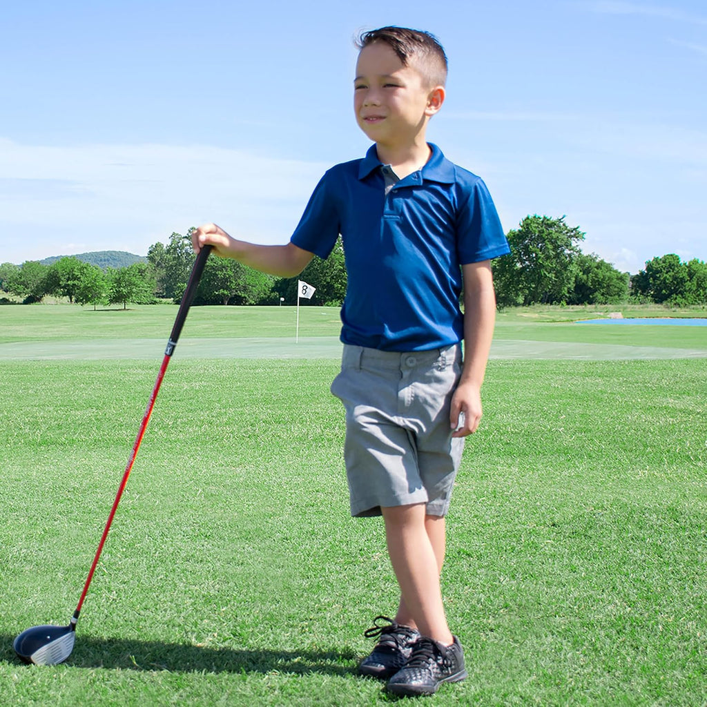 PGA Tour Youth Golf Club Set – Ages 3-5 (3'6'-4'1') and 5-8 (4'1' - 4'8') Right and Left Handed Beginner Junior Golf Clubs with Lightweight Golf Bag, Mallet Putter, Driver by Golfgen