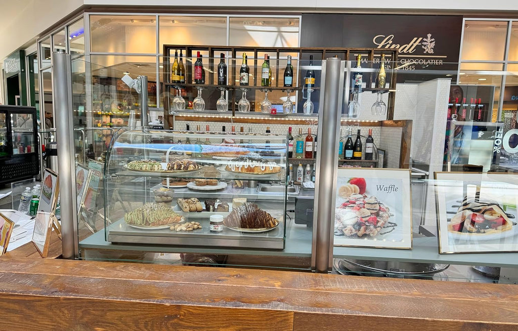 1.59 Cu.ft Malphi Large Pastry Display Case Countertop | Commercial Bakery Display Stand Cupcake Holder Tempered Glass | Large Bread Cookie Display Box | 22.1' x 15.2' x 14.6' | 27.5 lbs |