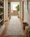 Rugs.com - Oregon Collection Rug – 10 Ft Runner Ivory Easy-Clean Rug for Hallways, Entryways, and Kitchens