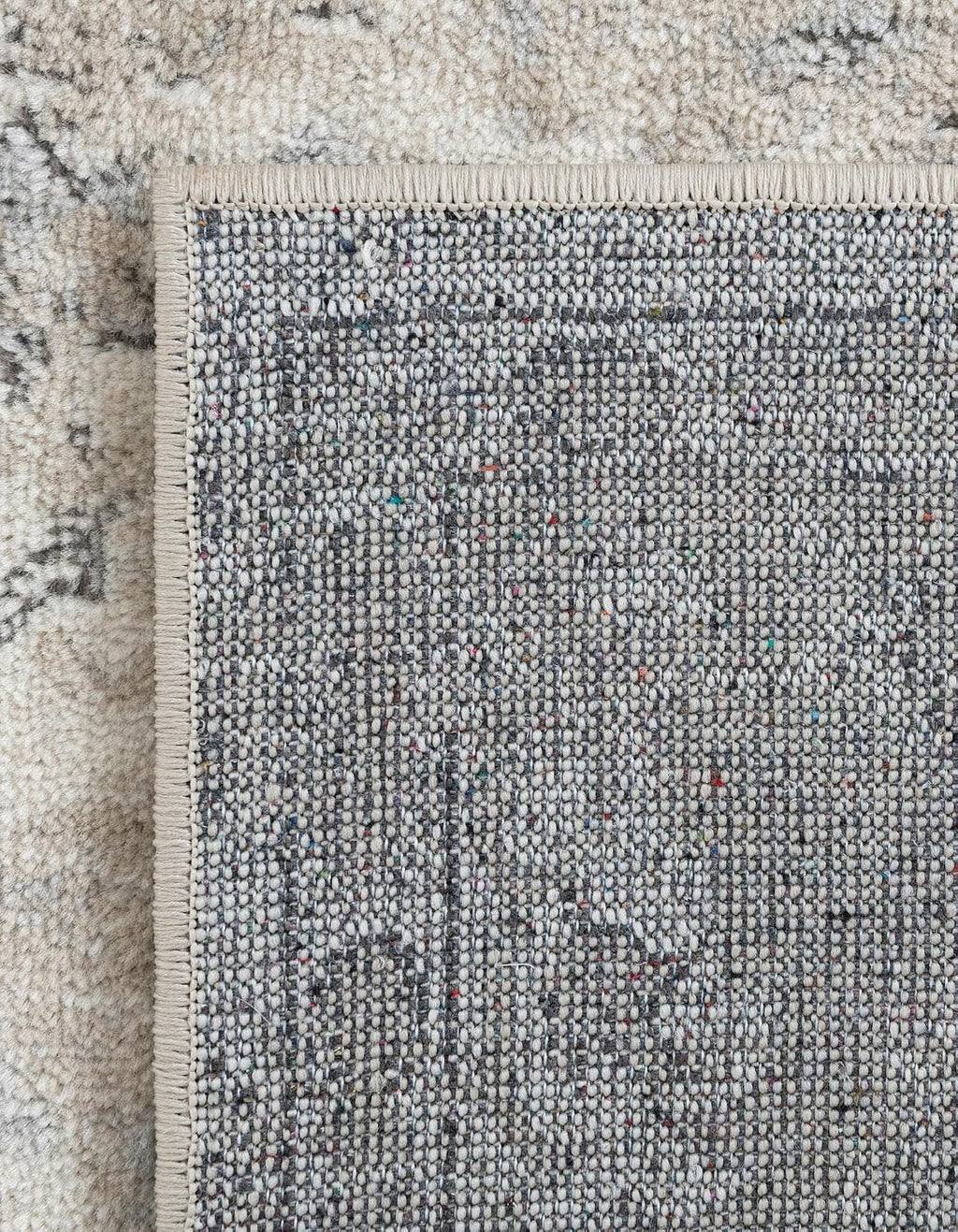 Rugs.com - Oregon Collection Rug – 10 Ft Runner Ivory Easy-Clean Rug for Hallways, Entryways, and Kitchens