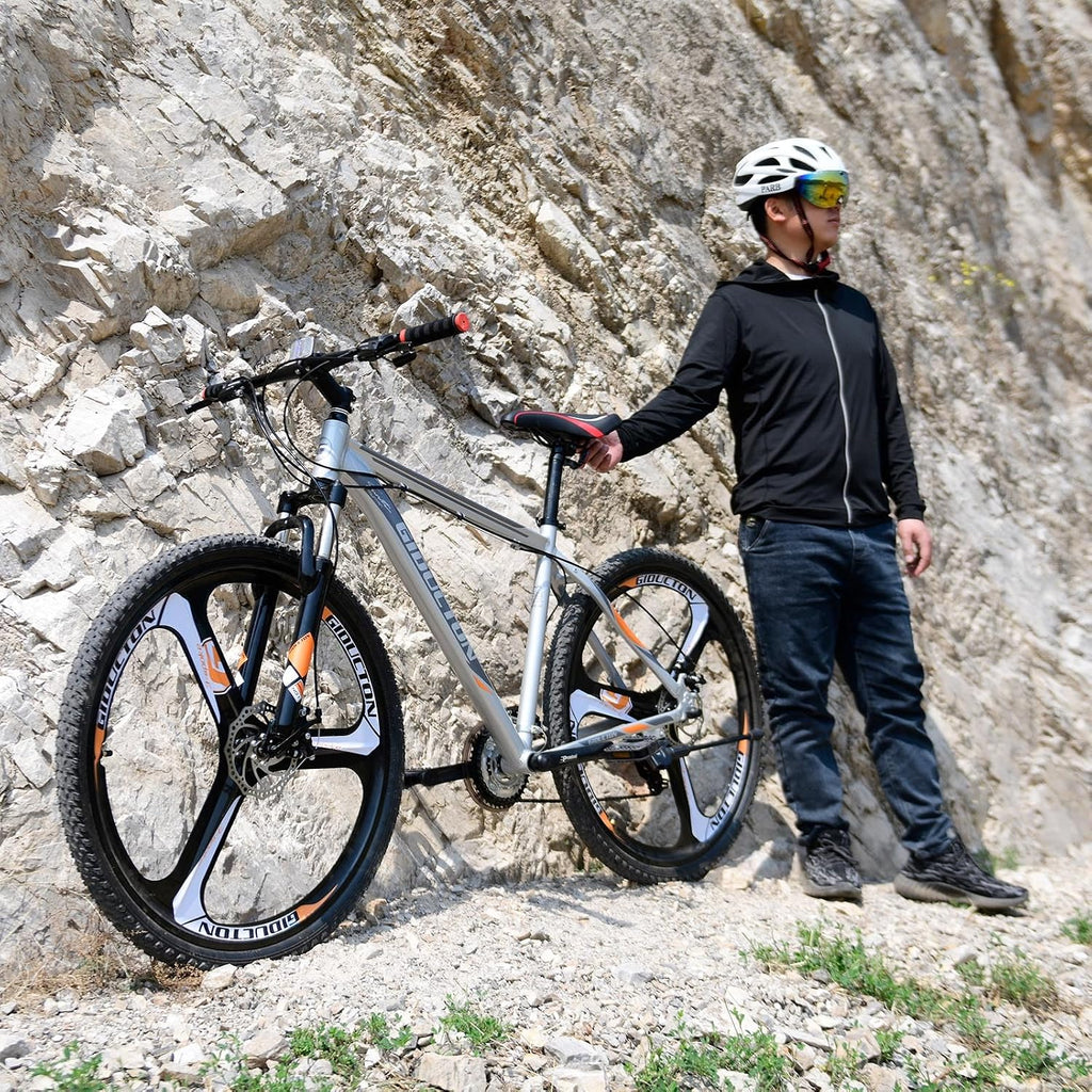 EUROBIKE 29' /27.5' Mountain Bike，29' Men Mountain Bike, Lightweight Aluminum Frame,Front Suspension Daul Disc Brakes 21 Speed Bicycles for Mens Bikes Mountain Bike for Adults