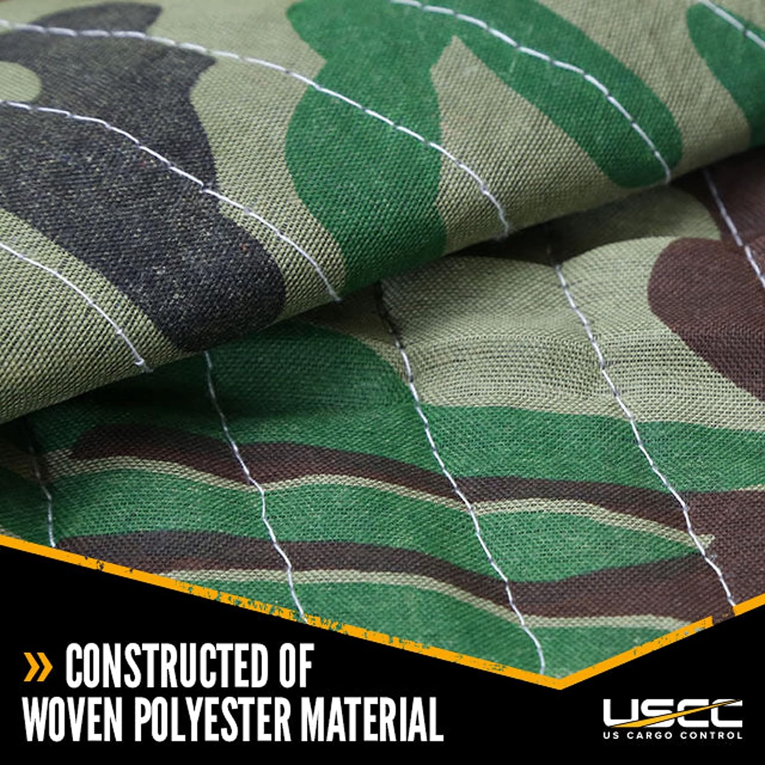 US Cargo Control Camo Moving Blankets 80'x72' MBCAMO, (65 lb/doz weight), Professional Quilted Large Moving Blankets, 12 Pack Utility Blankets, Use for Packing, Shipping, Hunting, Camping