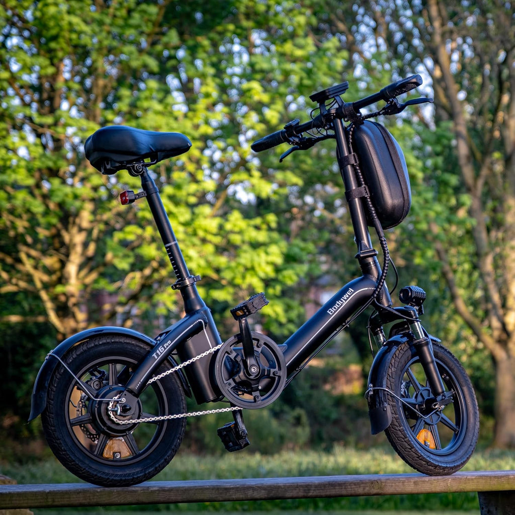 Bodywel 14' Folding Electric Bike for Adults & Teens, 750W Peak Motor, 36V Battery, 20 MPH, Long Range Commuter Ebike with 15° Hill Assist, Compact & Portable