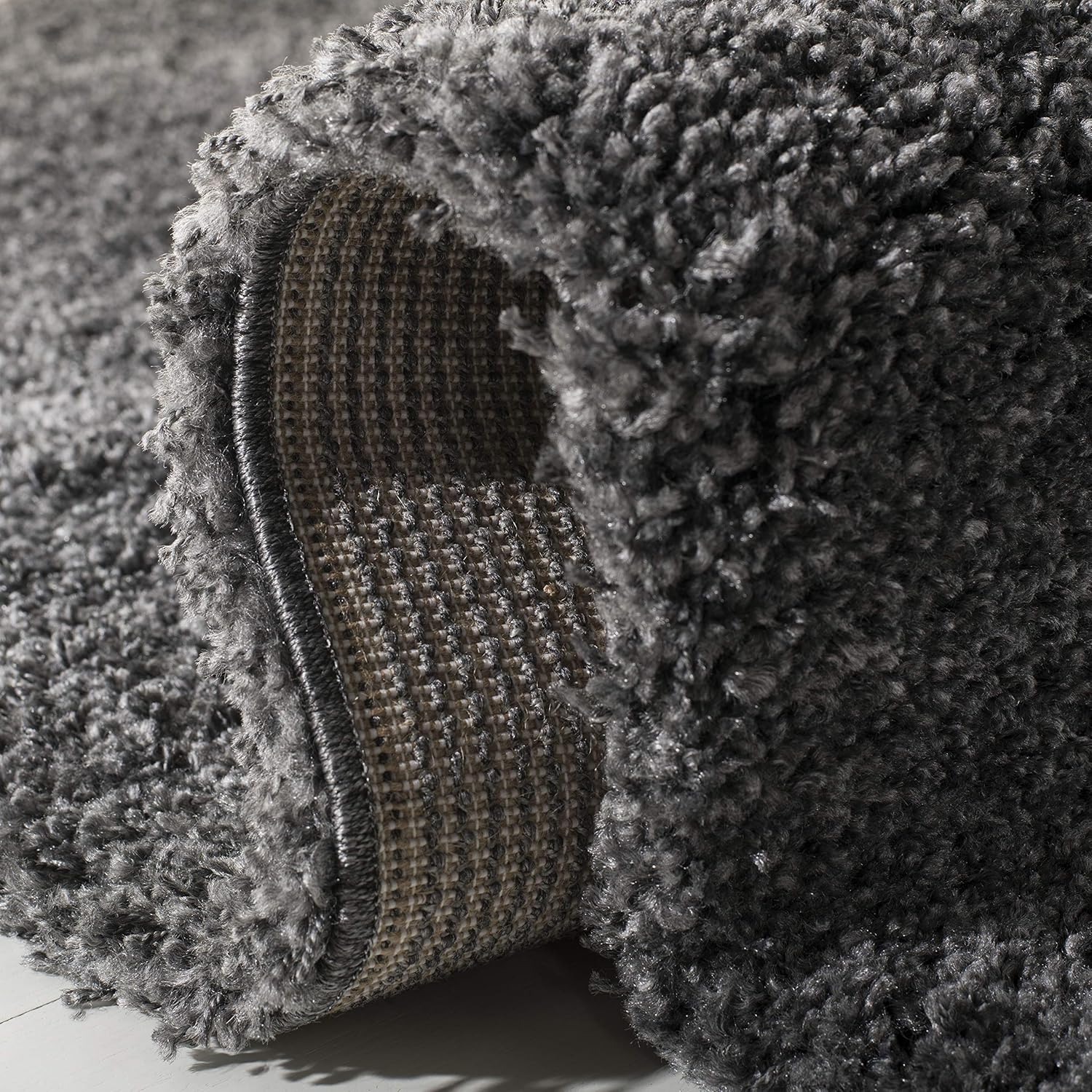 SAFAVIEH California Shag Collection Runner Rug - 2'3' x 19', Dark Grey, Non-Shedding & Easy to Clean, Ultra Plush Thick Pile, Ideal for Hallway, Foyer, Entryway, Bedroom (SG151-8484)