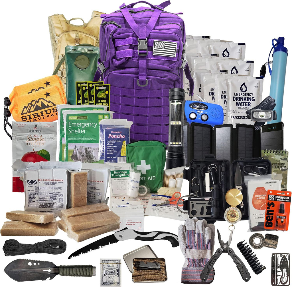 Bug Out Bag - Premium Bugout Backpack Pre-Packed Survival Kit - Ultimate 72 Hour Backpack Survival Kit - Comprehensive Survival Items - Go Bag Emergency