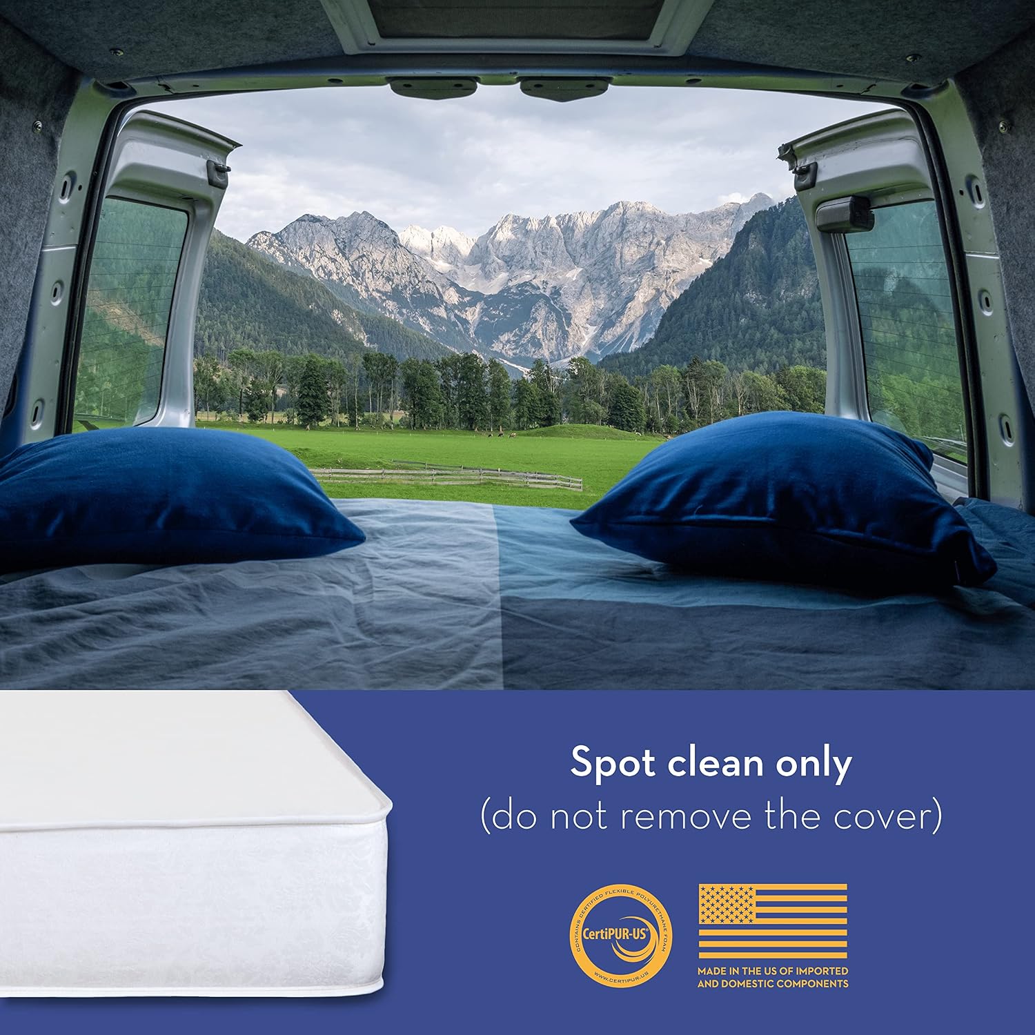 Full Mattress for RV Camper, 6-Inch Memory Foam - CertiPUR-US Certified RV Mattress for a Comfortable Sleep - Open Cell Foam Trailer Bed Mattresses (54' x 75')