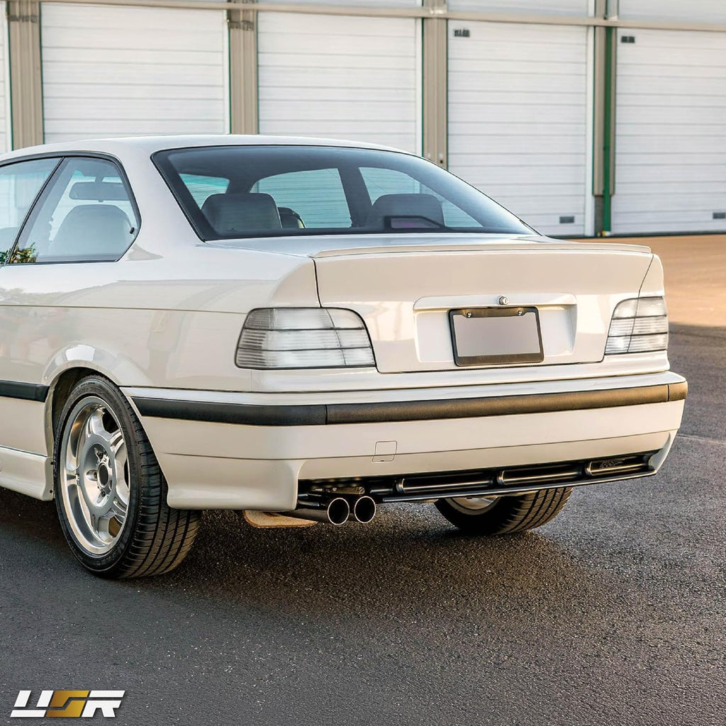 USR 92-99 E36 Coupe Tail Light – Rear Tail Lamps Set (Left + Right) Compatible with 1992-1999 BMW E36 3 Series 2 Door Coupe & Convertible 318/325/328/M3 (OE FROSTED ALL CLEAR LENS with BULBS)
