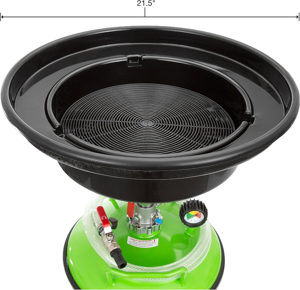 OEMTOOLS 24861 21 Gallon Waste Oil Drain, Automotive Oil Container with Adjustable Oil Changing Funnel, Waste Oil Storage Tank, Motor Oil and Coolant Drain